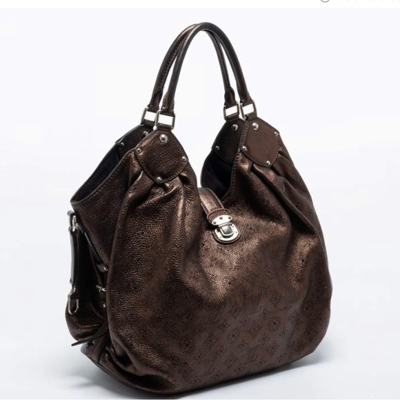 Authentic PreLoved Louis Vuitton Metallic Monogram Mahina Leather Surya XL Bag - Picture 6 of 7